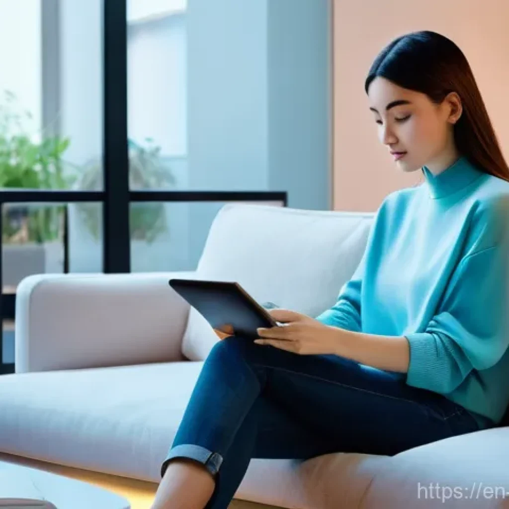 전자상거래 실무에서 사용되는 최신 기술 트렌드 - **Prompt 1: The AI-Powered Personal Shopping Experience**
A young adult woman, dressed in stylis...
